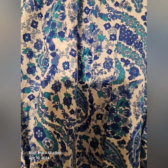 Denim & Company QVC Paisley Print Button Up Blouses 3X Long Sleeve Plus Size - Picture 4 of 15